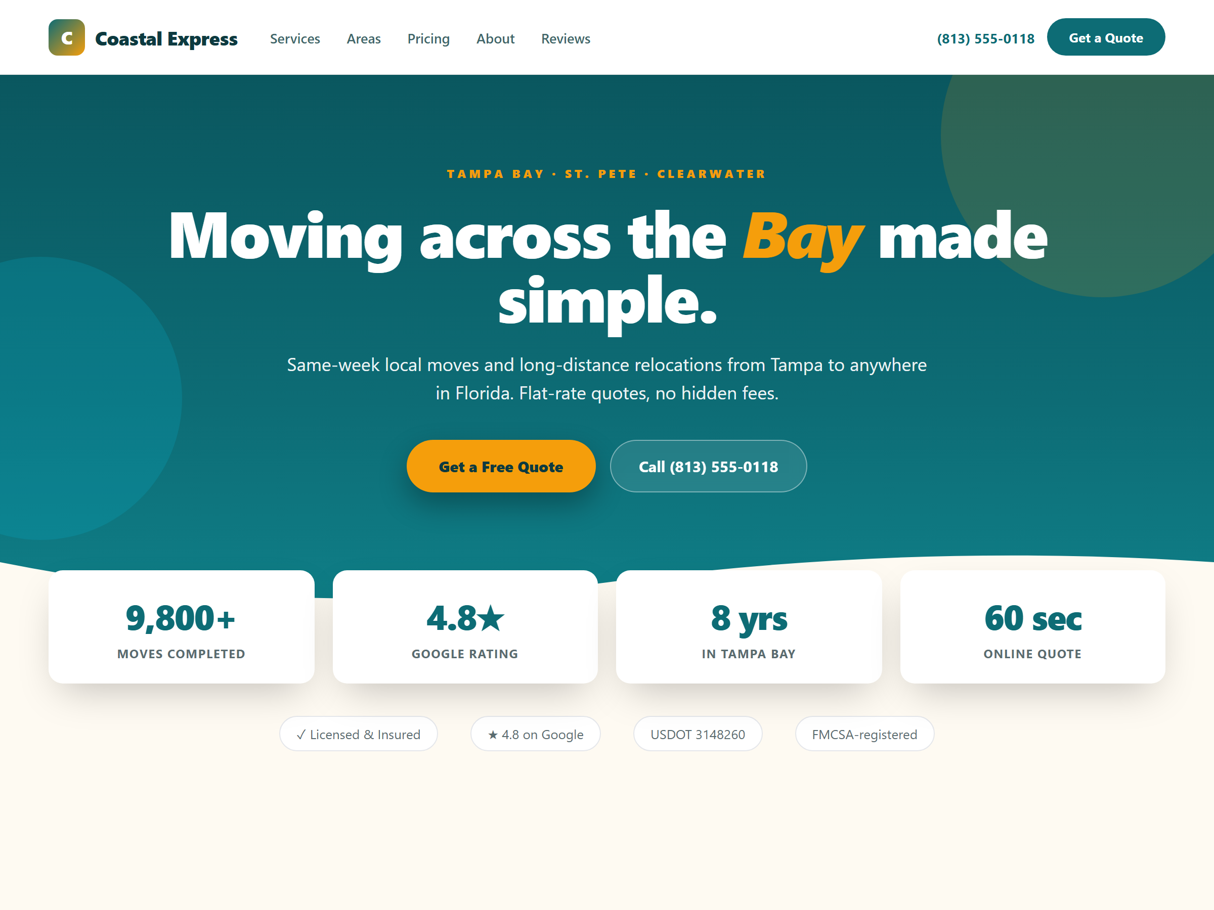 Bright & coastal website design direction