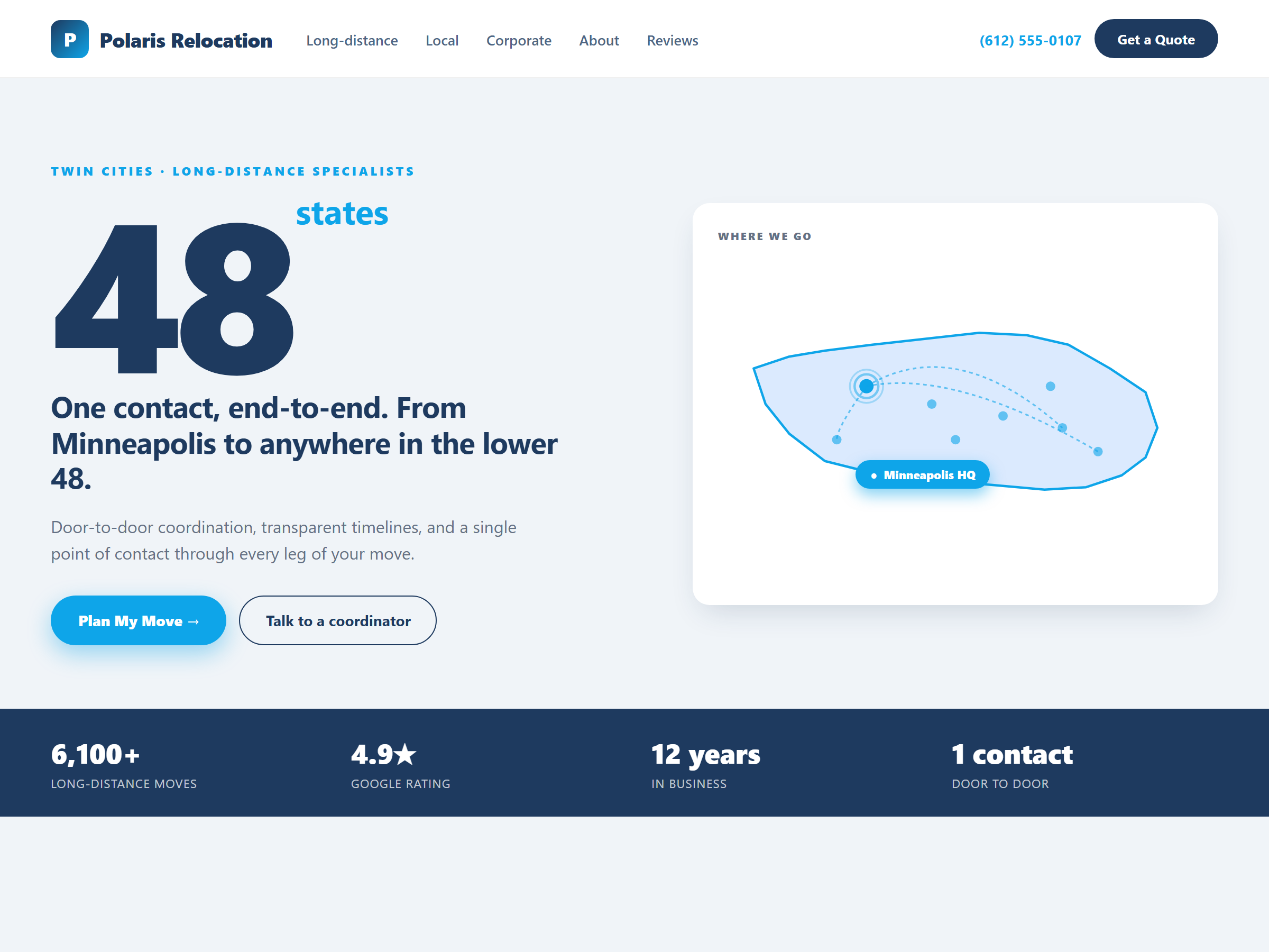 Clean & corporate website design direction